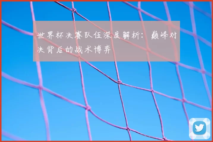 世界杯决赛队伍深度解析:巅峰对决背后的战术博弈